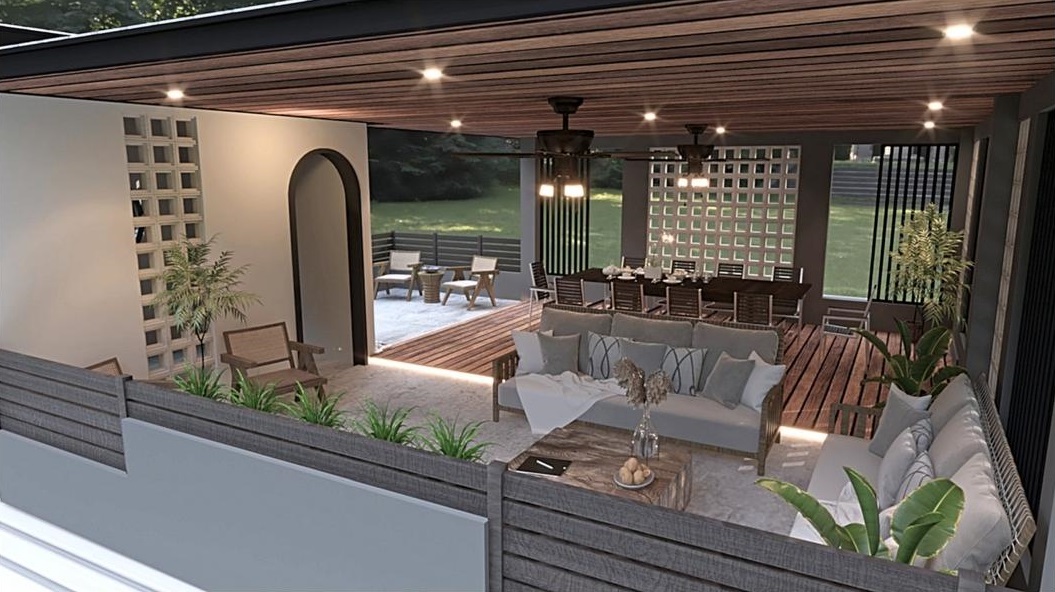 Modern Minimalist Double-Storey Bungalow Facade